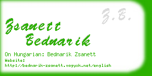 zsanett bednarik business card